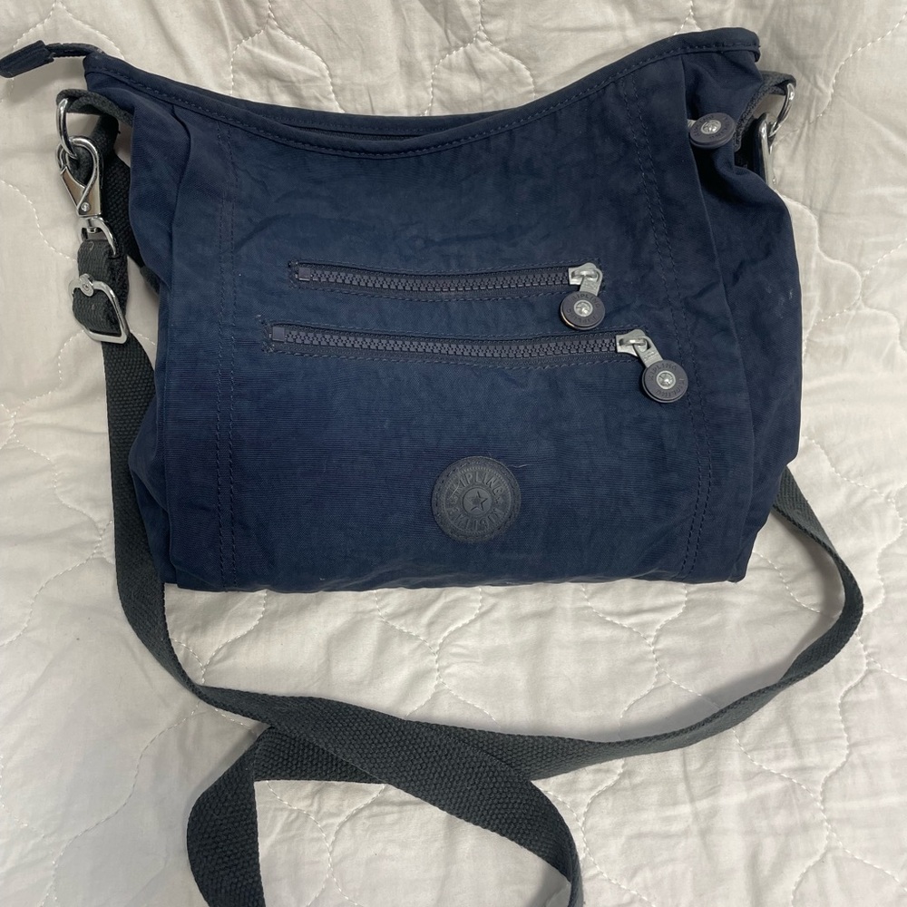 Navy Blue Over the Shoulder Kipling Purse